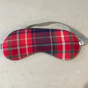 Victorias Secret Red plaid patterned sleep mask